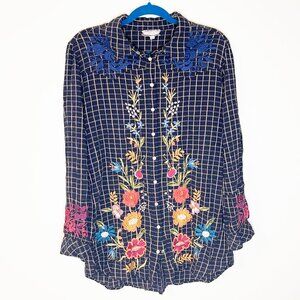 Johnny Was Tuscan Puff Sleeve Western Tunic - Size XL